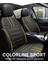Citroen C-Elysée Alure -Active 2012-2017 Colorline Sport Serisi Deri Siyah Sarı Koltuk Kılıfı 1