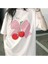 Red Cherry Bomb Oversize Unisex Bisiklet Yaka Pamuklu Tshirt 1
