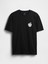 Erkek Siyah Everyday Soft Relaxed Grafik T-Shirt 2