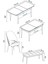 Calvin Barok 80X132 Açılabilir Mdf Masa Yemek Odası Takımı, Mutfak Takımı 4 Sandalye, 1 Bench 5