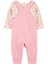 Kız Bebek Pembe Salopet Set 2