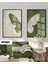 |gri&yeşil Kelebek Modern Kombini |çerçeveli Cam Tablo 2li Dikey 1