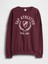 Kadın Bordo Oversized Gap Grafik Sweatshirt 2