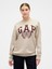 Kadın Krem Oversized Gap Grafik Sweatshirt 1