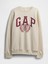 Kadın Krem Oversized Gap Grafik Sweatshirt 2