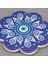 Baskılı Papatya Bardak Altlığı - Mavi / Beyaz - 10,5 cm 3