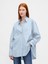 Kadın Mavi Organik Pamuk Poplin Big Gömlek 1