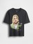 Erkek Siyah Kurt Cobain Relaxed Crop Grafik T-Shirt 2
