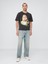 Erkek Siyah Kurt Cobain Relaxed Crop Grafik T-Shirt 5
