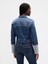 Kadın Mavi Pin-Cuff Kısa Kol Icon Denim Ceket 4