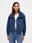 Kadın Mavi Denim Oversized Bubble Ceket 1
