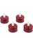 Kırmızı 4'lü LED Tealight Mum Seti, Şık ve Sıcak Atmosfer Yaratır 2