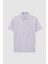 Slim Fit Galaktik Leylak Pike Dokulu T-Shirt 5