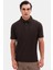 Ds Damat Regular Fit Kahverengi Pike Dokulu T-Shirt 4HC146551001M 1