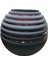 Yuvarlak Siyah Çizgili Cam VAZO(20X20 Cm) 1