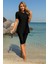 Dizaltı Taytlı Kısa kollu Tankini Mayo boneli Bikini Takımı 1