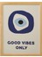 Deco Good Vibes Only Duvar Panosu - Mavi / Beyaz - 30X40 cm 2