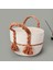 Living Urban Delight Dekoratif Sepet - Krem / Turuncu - 25X21 cm 2
