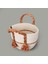 Living Urban Delight Dekoratif Sepet - Krem / Turuncu - 25X21 cm 3