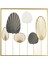 Deco Yelpaze Metal Tablo - Altın / Siyah - 45 cm 1