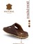 Hakiki Deri Erkek Terlik Doğal Deri Terlik C Kahve 6