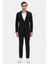 Slim Fit Siyah Armürlü Takim Elbise 2