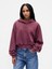 Kadın Bordo Gap Logo Vintagesoft Crop Fleece Sweatshirt 1