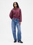 Kadın Bordo Gap Logo Vintagesoft Crop Fleece Sweatshirt 5