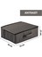 5'li Set 53 x 44 x 21 cm Baza Altı & Dolap Içi Organizer, Yorgan & Yastık Düzenleyici Hurç Antrasit 2