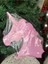 Pembe Unicorn Kafası LED Işıklı Gece Lambası, Duvar ve Masa Dekorasyonu 3