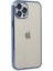 iPhone 12 Pro Max Kılıf Lensli Silikon - Açık Mavi 3