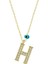 925 Ayar Gümüş Nazar Gold H Harfi Kadın Gümüş Kolye (T6783) (491491) 1