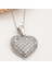 925 Ayar Gümüş Bombeli Kalp Kadın Kolye (T7960) (491491) 3