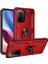 Xiaomi Poco F3 Kılıf Sofya Yüzüklü Silikon Kapak - Kırmızı 2