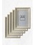 A4 Boyutunda (21X30) 2mm Kalınlığında Mat Camlı Klasik Beyaz Eskitme Altın Rengi Çerçeve Beş Adet 1