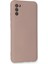 Samsung Galaxy A03S Kılıf Nano Içi Kadife Silikon - Pudra 3