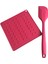 Bybirgül Slilikon Yıldız Kırmızı Nihale 17X17 cm Airfyer Pişirme Matı + SPATULA(1ADET) 1