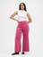 Kadın Pembe Wide Leg Jean 4