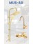 Gold Kare Robot - Banyo - Lavabo Bataryası 3'lü Set 1