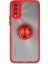 Vivo Y11S Kılıf Montreal Yüzüklü Silikon Kapak - Kırmızı 1