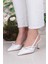 2105 Ceyn Rugan Çift Toka Detaylı Arkası Açık Topuklu Kadın Ayakkabı 2