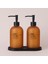 2'li Tezgah Üstü Standlı Sıvı Sabunluk Seti Siyah Standlı 1000 ml Sabunluk Seti 1