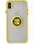 iPhone x Kılıf Montreal Yüzüklü Silikon Kapak - Sarı 1