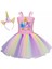 Çocuklar Için Çok Renkli Unicorn Tutu Elbise, Doğum Günü Partisi Şıklığı 1