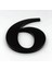 10 cm Siyah Pleksi Kapı Numarası No 6 Kendinden Yapışkanlı Daire ve Villa Için 1