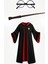 Gryffindor Kostüm Seti - Kapüşonlu Cübbe, Asa ve Gözlük, Partiye ve Cosplay'e Uygun 1
