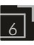 Siyah Gümüş Aynalı Pleksi Kapı Numarası, Kare ve Daire Tasarımı, No 6 1