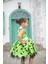 Kız Çocuk Açık Yeşil Çakmak Taş Elbise, Özel Günler Için Şık ve Rahat Kostüm 3