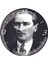 Atatürk Portre Sessiz Akar Bombeli Gerçek Cam Duvar Saati 1