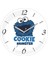 Kurabiye Canavarı Cookie Monster Çap 30CM Sessiz Akar Bombeli Gerçek Cam Duvar Saati 1